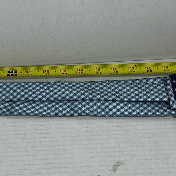 Saddlebred Handmade Neckwear Tie Blue & White 60 inches - Picture 8 of 10